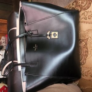 Kate spade black leather tote